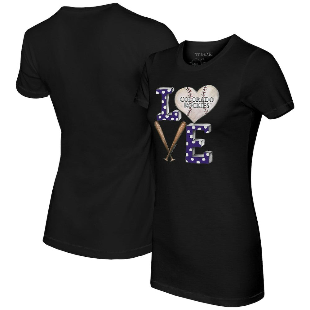 Colorado Rockies Tiny Turnip Women's Baseball Love T-Shirt - MLB T-shirts