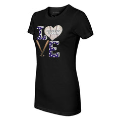 Colorado Rockies Tiny Turnip Women's Baseball Love T-Shirt - MLB T-shirts