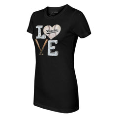 Chicago White Sox Tiny Turnip Women's Baseball Love T-Shirt - MLB T-shirts