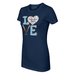 Tampa Bay Rays Tiny Turnip Women's Baseball Love T-Shirt - MLB T-shirts