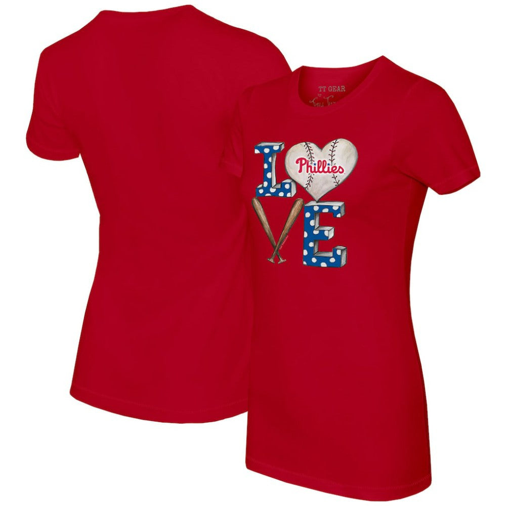 Philadelphia Phillies Tiny Turnip Women's Baseball Love T-Shirt - MLB T-shirts