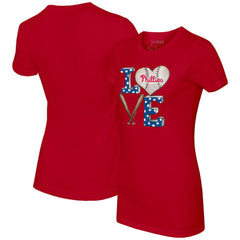 Philadelphia Phillies Tiny Turnip Women's Baseball Love T-Shirt - MLB T-shirts