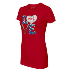 Philadelphia Phillies Tiny Turnip Women's Baseball Love T-Shirt - MLB T-shirts