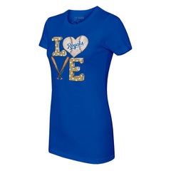 Kansas City Royals Tiny Turnip Women's Baseball Love T-Shirt - MLB T-shirts