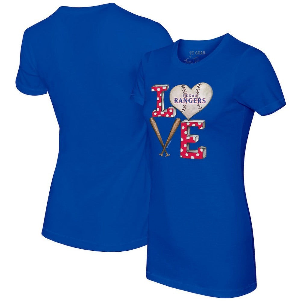 Texas Rangers Tiny Turnip Women's Baseball Love T-Shirt - MLB T-shirts