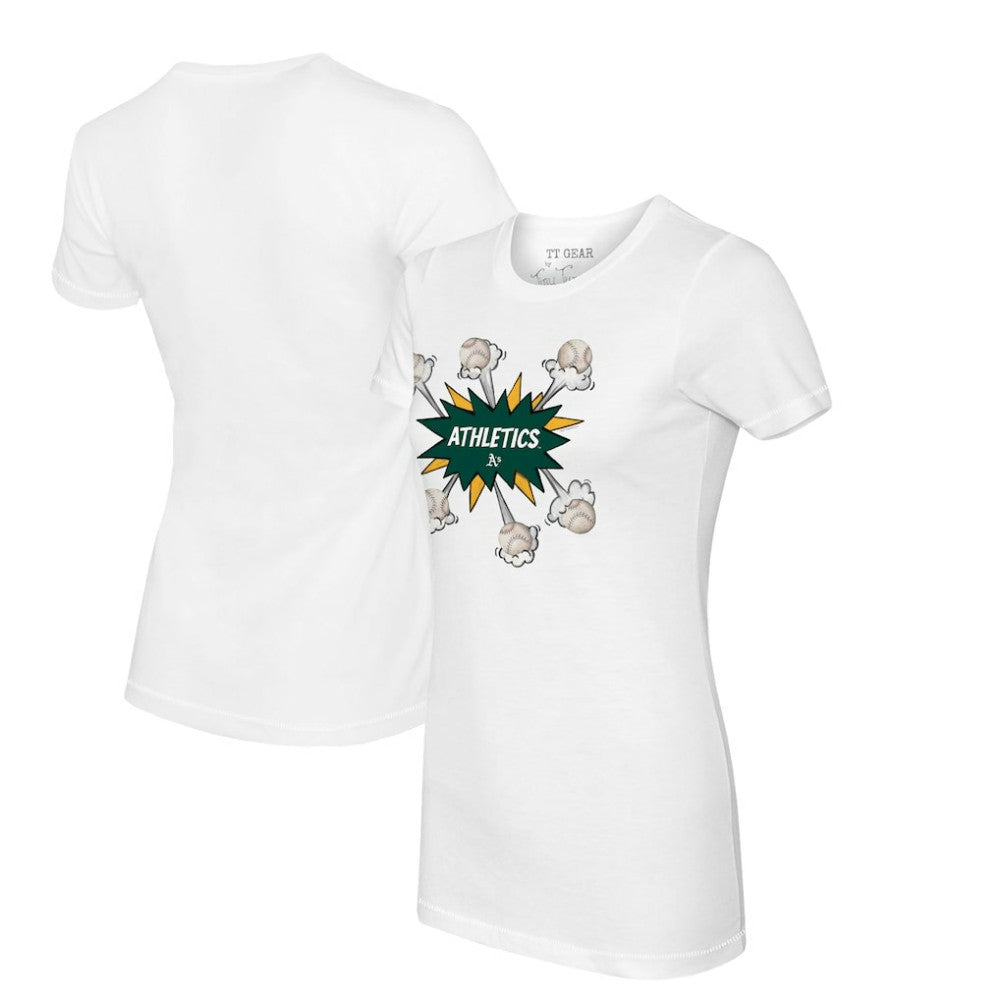 Athletics Tiny Turnip Women's Baseball Pow T-Shirt - MLB T-shirts