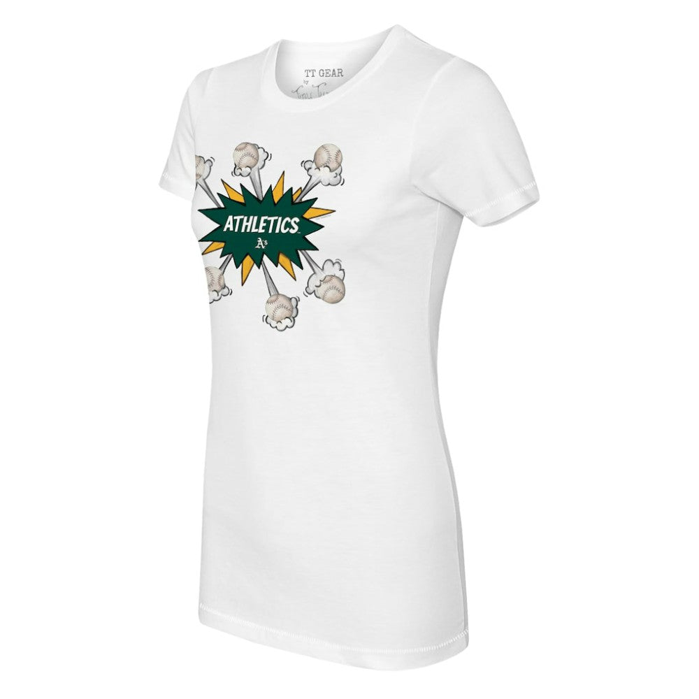 Athletics Tiny Turnip Women's Baseball Pow T-Shirt - MLB T-shirts