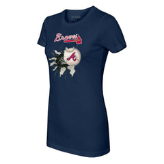 Atlanta Braves Tiny Turnip Women's Baseball Tear T-Shirt - MLB T-shirts