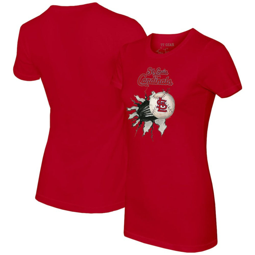 St. Louis Cardinals Tiny Turnip Women's Baseball Tear T-Shirt - MLB T-shirts
