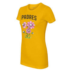 San Diego Padres Tiny Turnip Women's Blooming Baseballs T-Shirt - MLB T-shirts