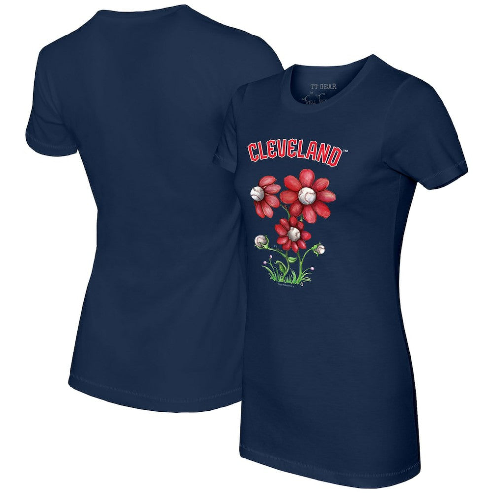 Cleveland Guardians Tiny Turnip Women's Blooming Baseballs T-Shirt - MLB T-shirts