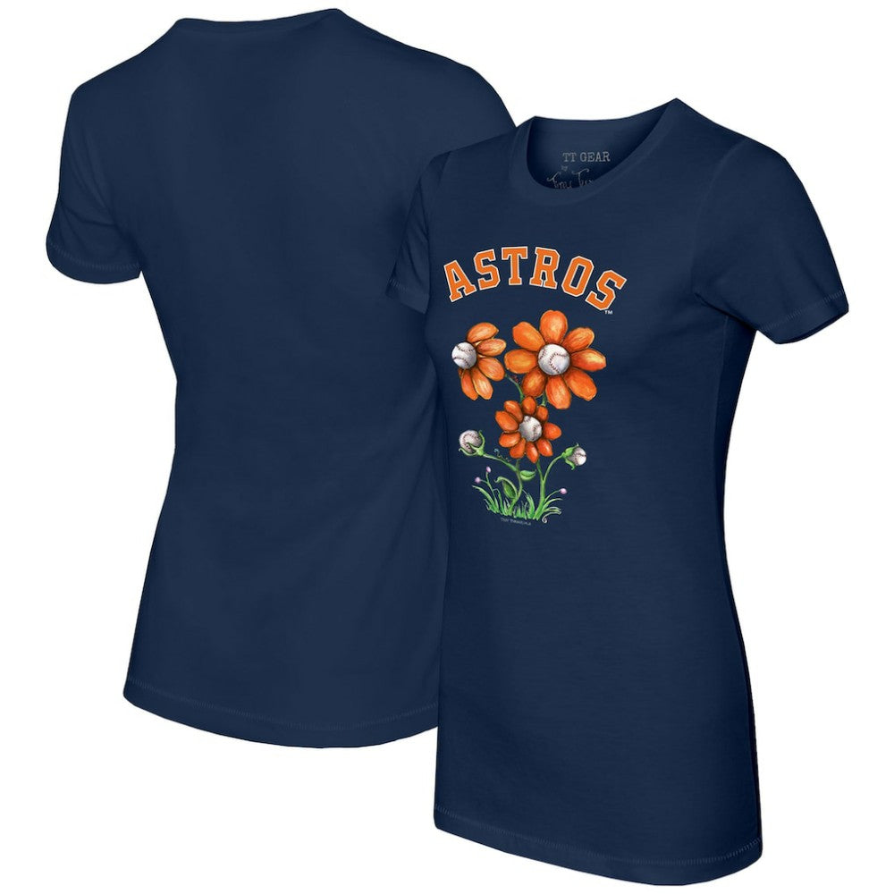 Houston Astros Tiny Turnip Women's Blooming Baseballs T-Shirt - MLB T-shirts