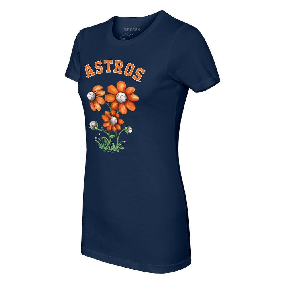 Houston Astros Tiny Turnip Women's Blooming Baseballs T-Shirt - MLB T-shirts