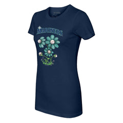 Seattle Mariners Tiny Turnip Women's Blooming Baseballs T-Shirt - MLB T-shirts