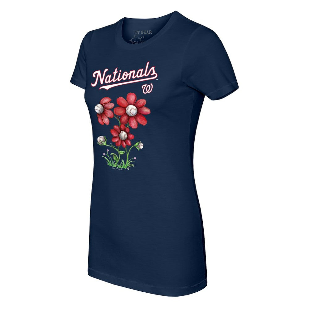 Washington Nationals Tiny Turnip Women's Blooming Baseballs T-Shirt - MLB T-shirts