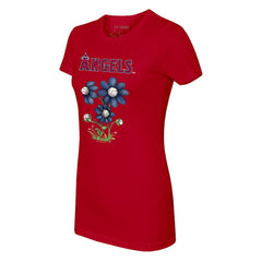 Los Angeles Angels Tiny Turnip Women's Blooming Baseballs T-Shirt - MLB T-shirts