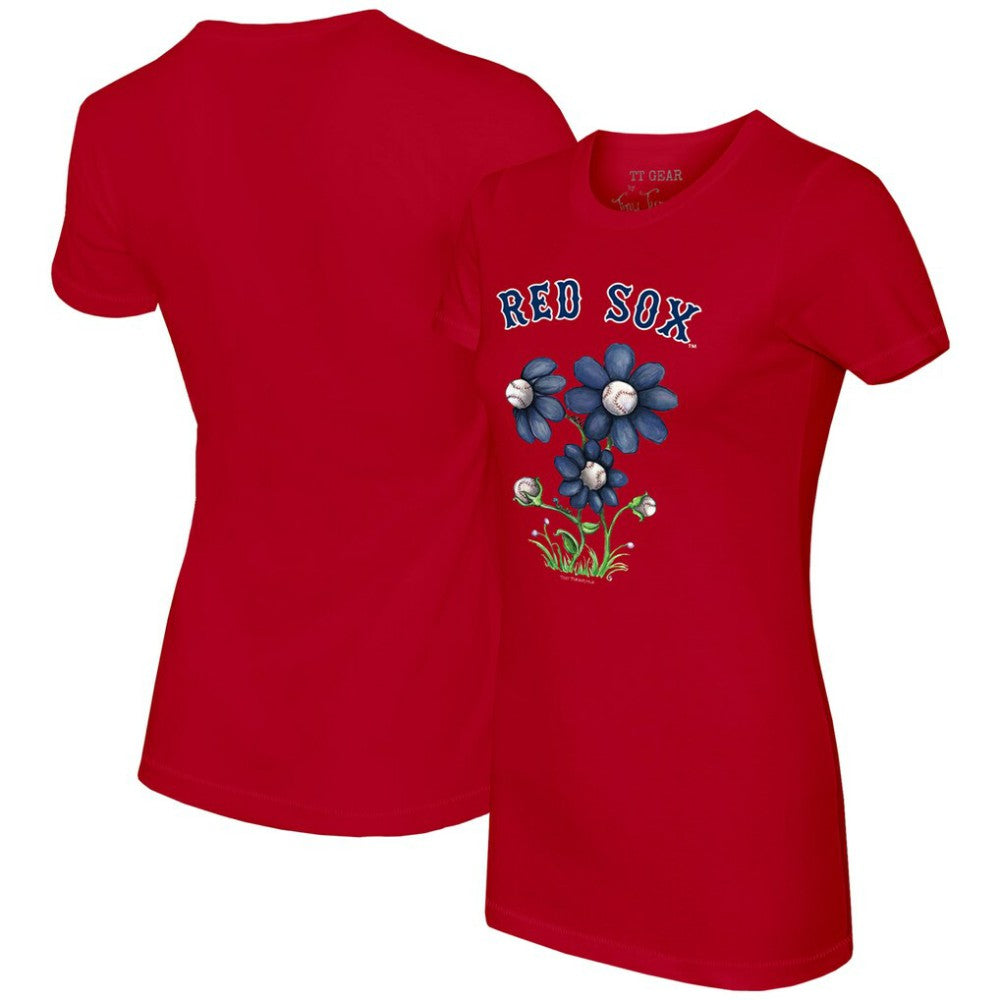 Boston Red Sox Tiny Turnip Women's Blooming Baseballs T-Shirt - MLB T-shirts