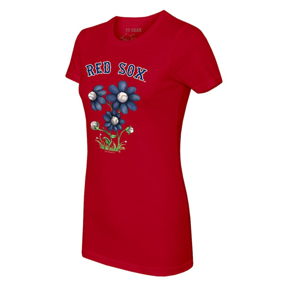Boston Red Sox Tiny Turnip Women's Blooming Baseballs T-Shirt - MLB T-shirts