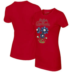 St. Louis Cardinals Tiny Turnip Women's Blooming Baseballs T-Shirt - MLB T-shirts