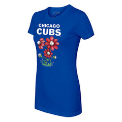 Chicago Cubs Tiny Turnip Women's Blooming Baseballs T-Shirt - MLB T-shirts