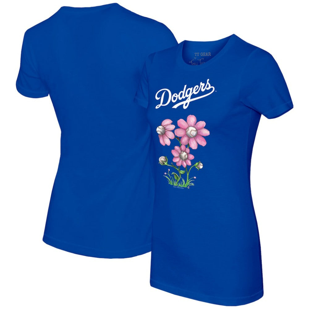 Los Angeles Dodgers Tiny Turnip Women's Blooming Baseballs T-Shirt - MLB T-shirts