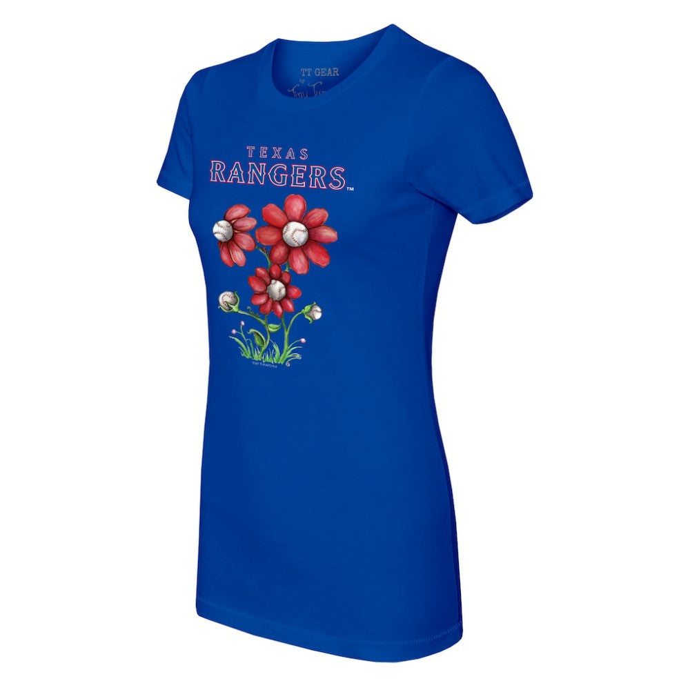Texas Rangers Tiny Turnip Women's Blooming Baseballs T-Shirt - MLB T-shirts