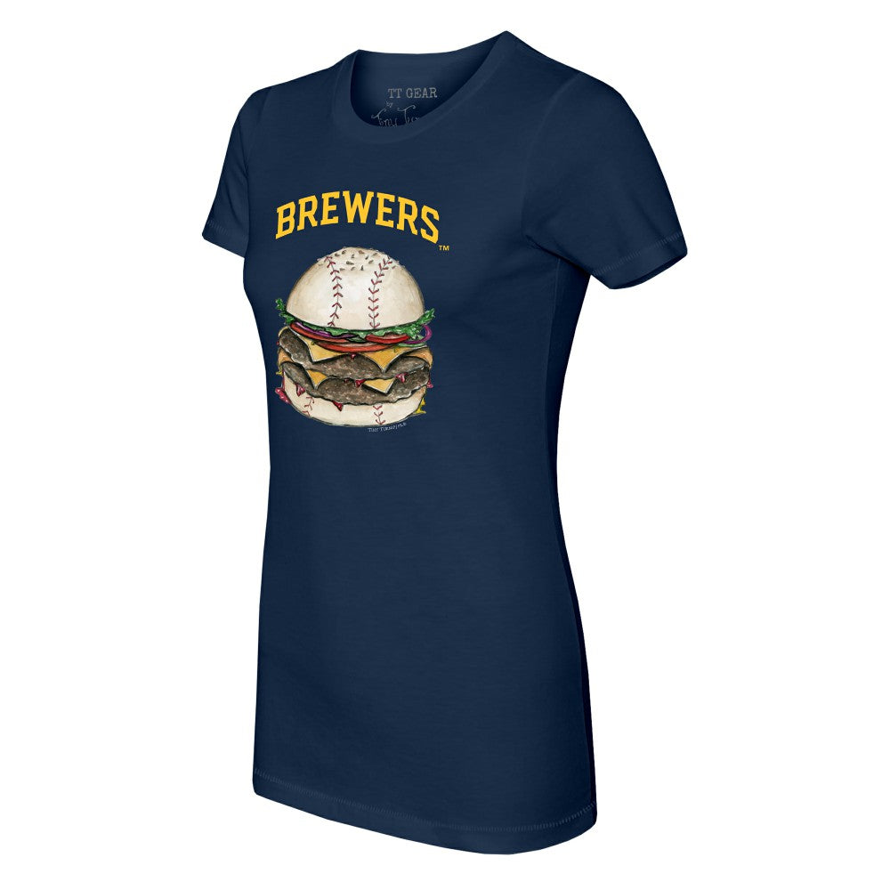 Milwaukee Brewers Tiny Turnip Women's Burger T-Shirt - MLB T-shirts