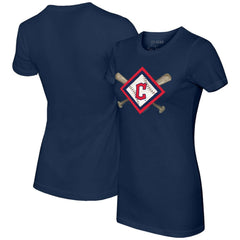 Cleveland Guardians Tiny Turnip Women's Diamond Cross Bats T-Shirt - MLB T-shirts