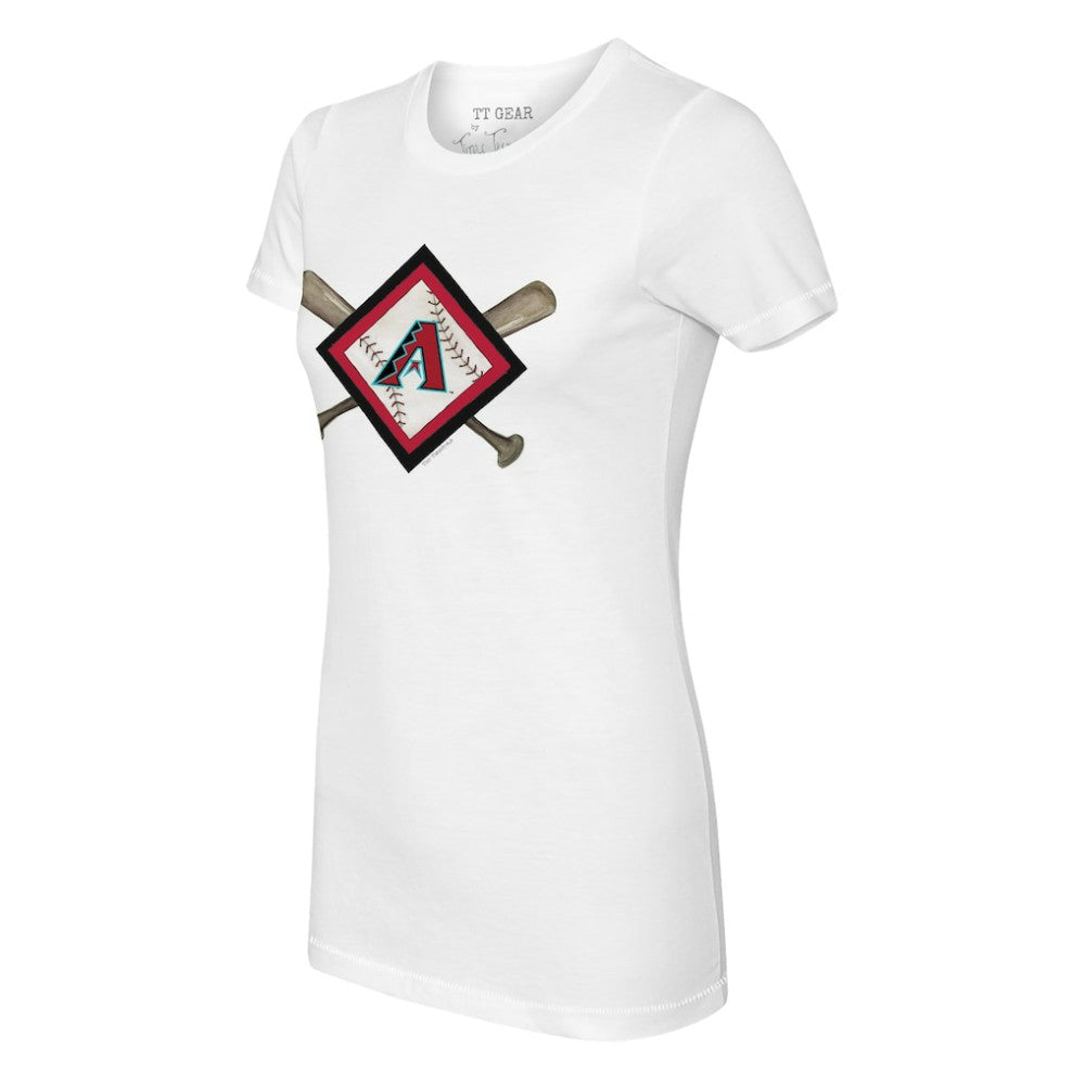 Arizona Diamondbacks Tiny Turnip Women's Diamond Cross Bats T-Shirt - MLB T-shirts