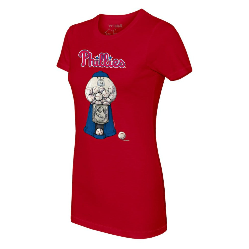 Philadelphia Phillies Tiny Turnip Women's Gumball Machine T-Shirt - MLB T-shirts
