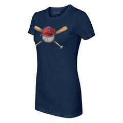 Cleveland Guardians Tiny Turnip Women's Hat Crossbats T-Shirt - MLB Hats