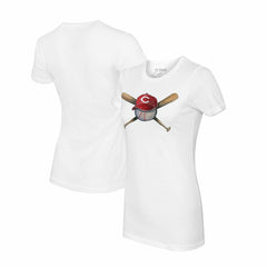 Cincinnati Reds Tiny Turnip Women's Hat Crossbats T-Shirt - MLB Hats