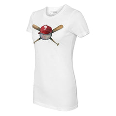 Philadelphia Phillies Tiny Turnip Women's Hat Crossbats T-Shirt - MLB Hats