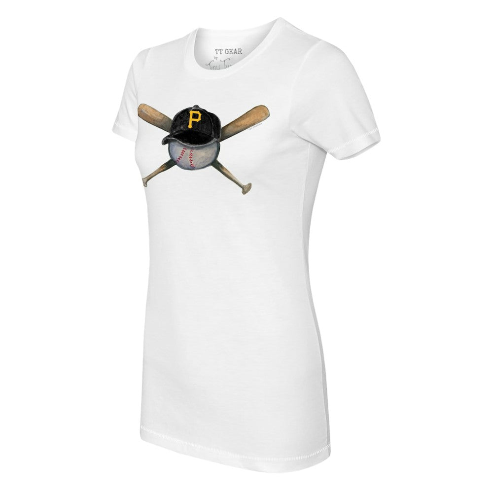Pittsburgh Pirates Tiny Turnip Women's Hat Crossbats T-Shirt - MLB Hats
