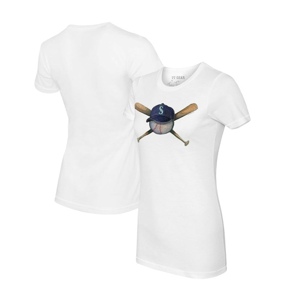 Seattle Mariners Tiny Turnip Women's Hat Crossbats T-Shirt - MLB Hats