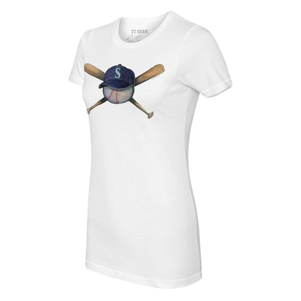 Seattle Mariners Tiny Turnip Women's Hat Crossbats T-Shirt - MLB Hats