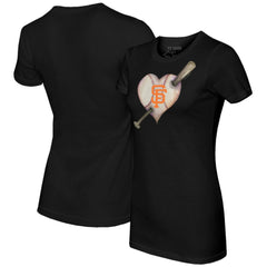 San Francisco Giants Tiny Turnip Women's Heart Bat T-Shirt - MLB T-shirts