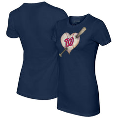 Washington Nationals Tiny Turnip Women's Heart Bat T-Shirt - MLB T-shirts