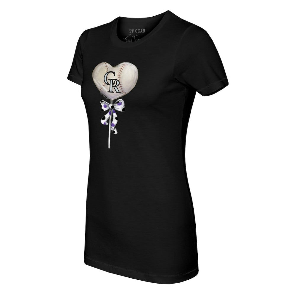 Colorado Rockies Tiny Turnip Women's Heart Lolly T-Shirt - MLB T-shirts