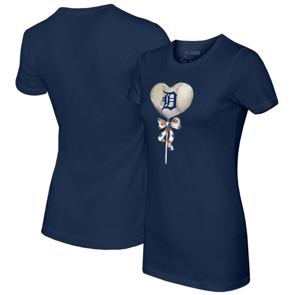 Detroit Tigers Tiny Turnip Women's Heart Lolly T-Shirt - MLB T-shirts