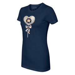 Houston Astros Tiny Turnip Women's Heart Lolly T-Shirt - MLB T-shirts