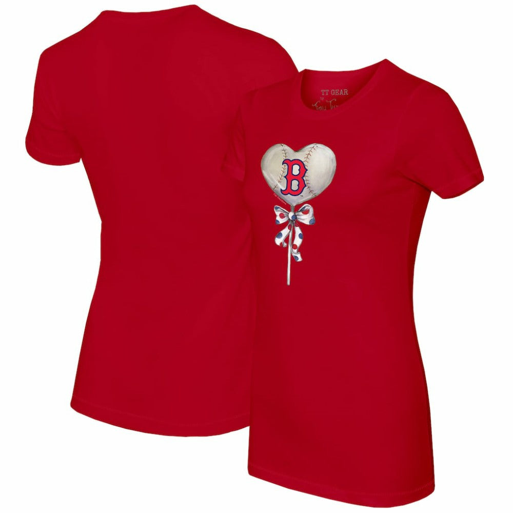 Boston Red Sox Tiny Turnip Women's Heart Lolly T-Shirt - MLB T-shirts