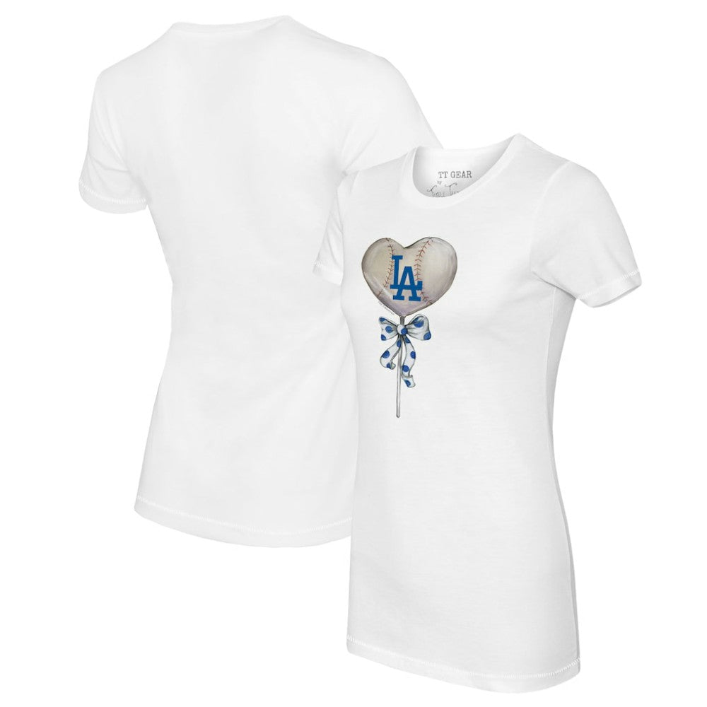 Los Angeles Dodgers Tiny Turnip Women's Heart Lolly T-Shirt - MLB T-shirts