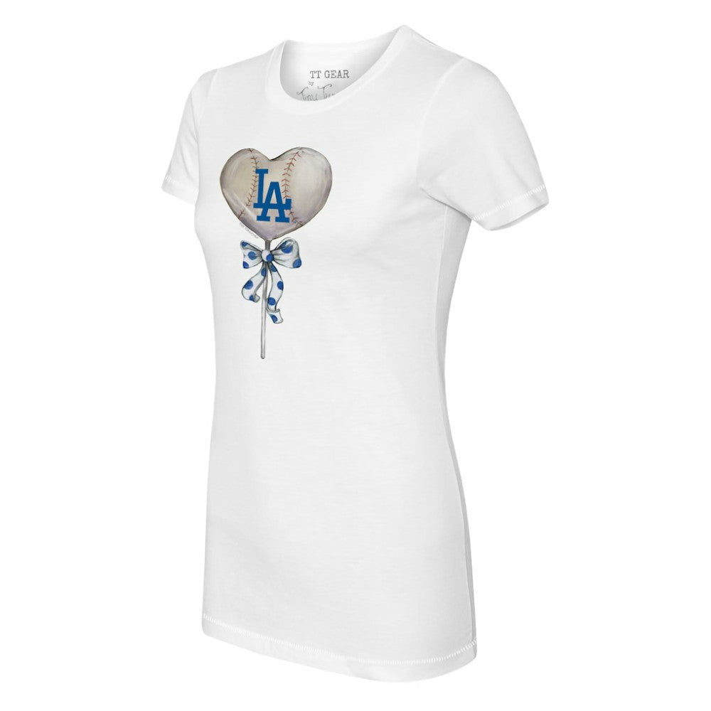 Los Angeles Dodgers Tiny Turnip Women's Heart Lolly T-Shirt - MLB T-shirts