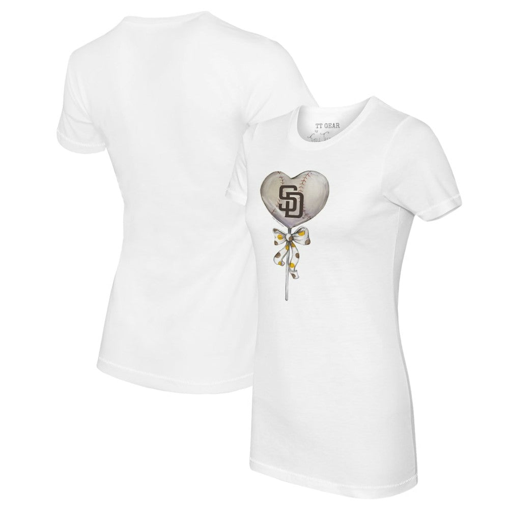 San Diego Padres Tiny Turnip Women's Heart Lolly T-Shirt - MLB T-shirts