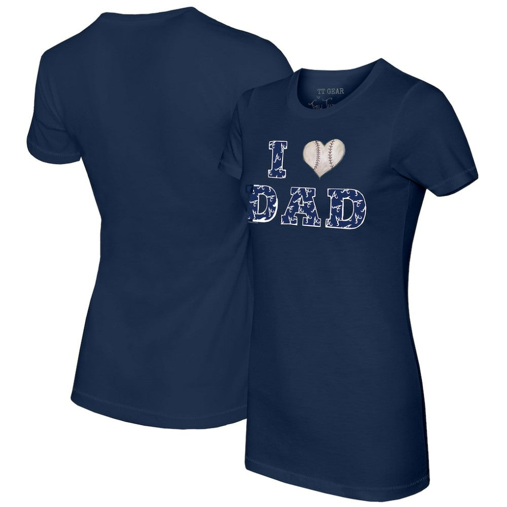 Atlanta Braves Tiny Turnip Women's I Love Dad T-Shirt - MLB T-shirts