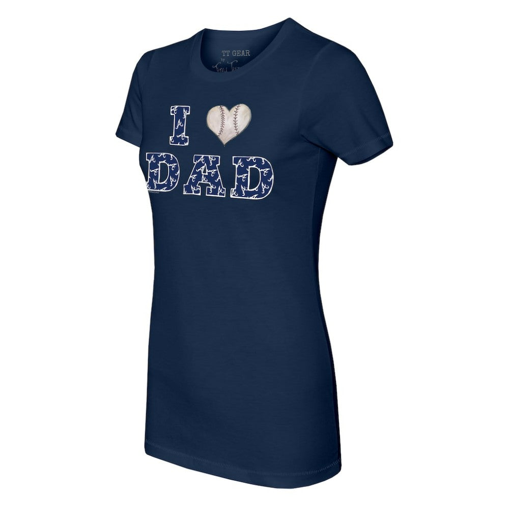 Atlanta Braves Tiny Turnip Women's I Love Dad T-Shirt - MLB T-shirts