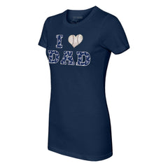 Atlanta Braves Tiny Turnip Women's I Love Dad T-Shirt - MLB T-shirts