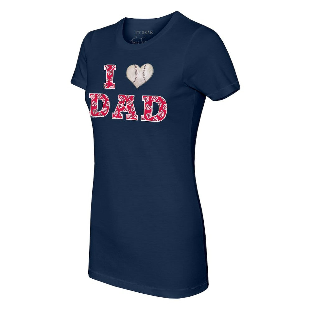 Washington Nationals Tiny Turnip Women's I Love Dad T-Shirt - MLB T-shirts
