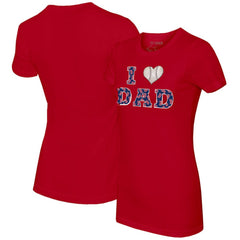 Boston Red Sox Tiny Turnip Women's I Love Dad T-Shirt - MLB T-shirts
